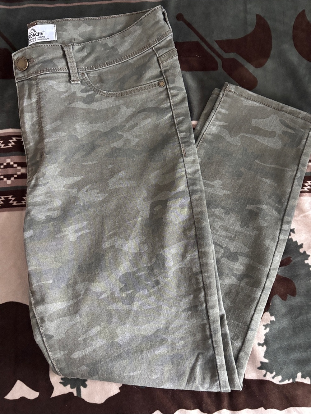 Jordache Olive Green Camo Skinny Jeans